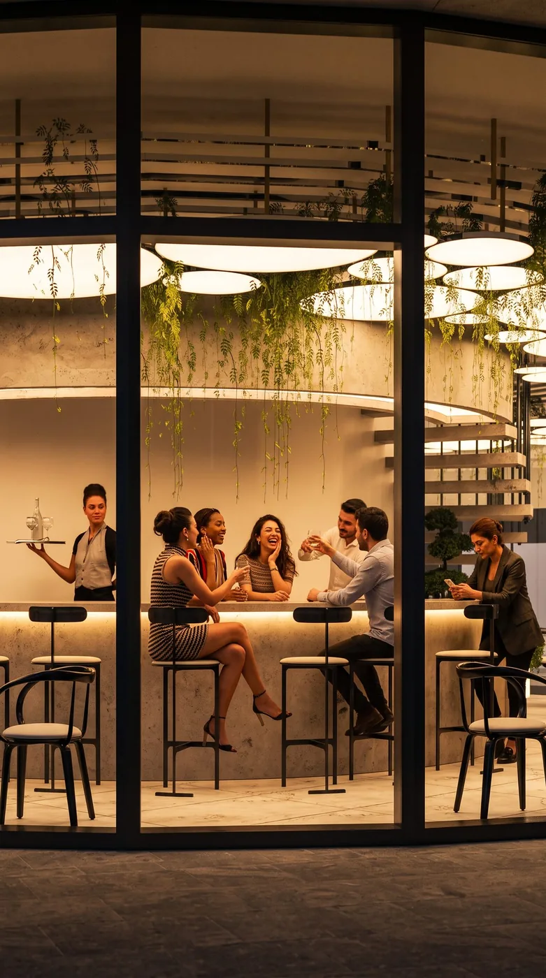 Cafe ve lounge alanı