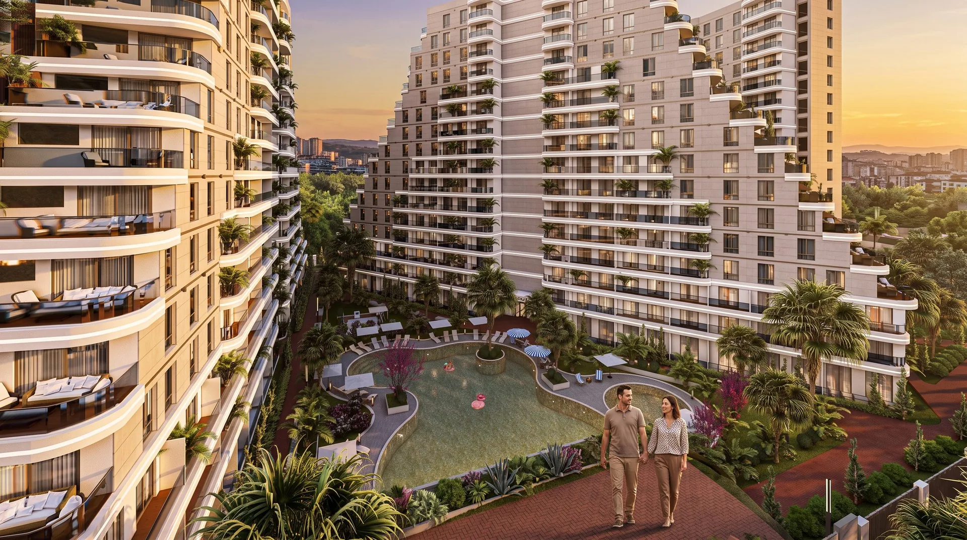 Eden Corners — golden hour overview